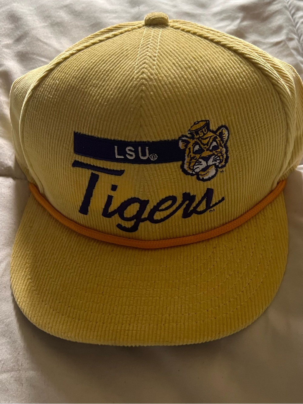 New Era LSU Tigers Yellow Corduroy Cap with Purple Logo